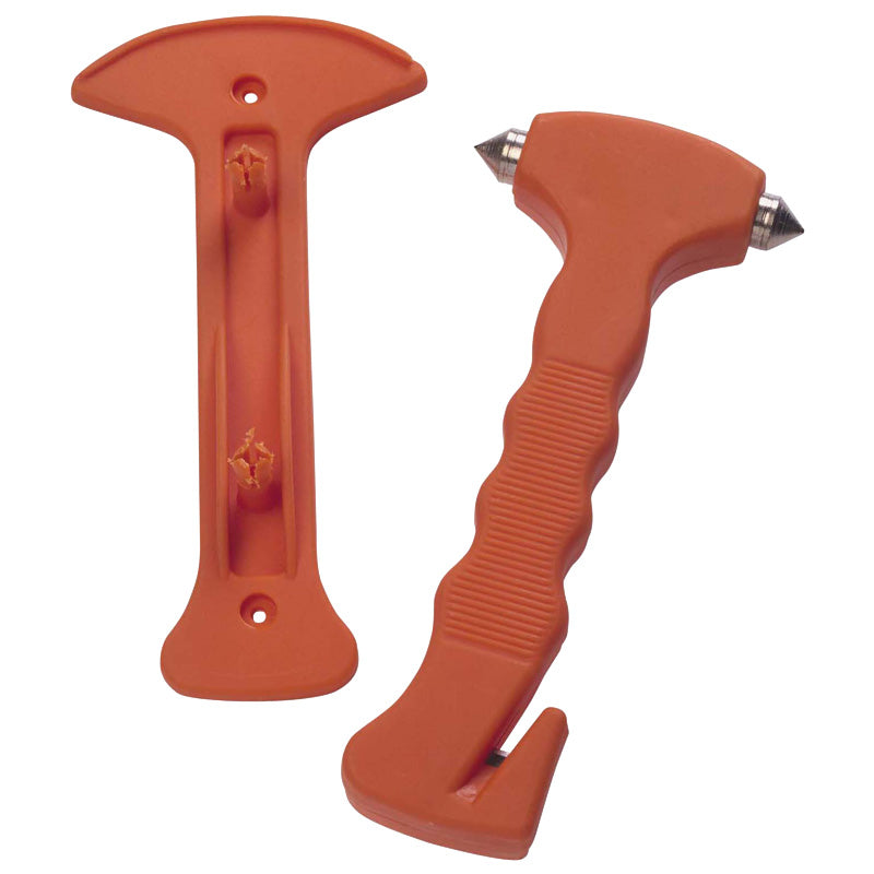 AutoStyle, Emergency hammer with seat belt cutter - Orange - incl. holder