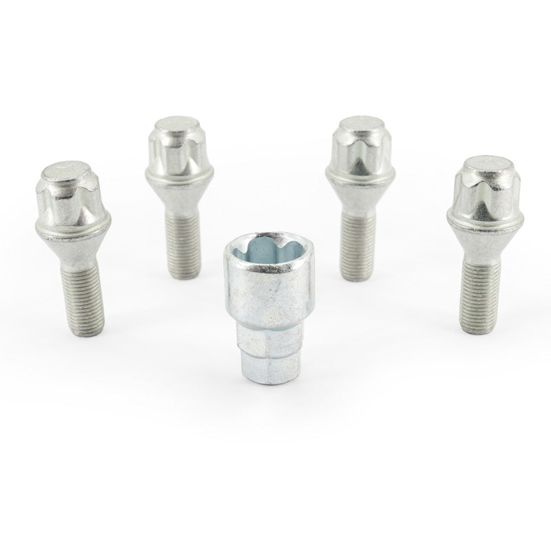 H&R, wielslotset M12x1.25x26mm conisch - 4 wielsluitbouten incl. adapter