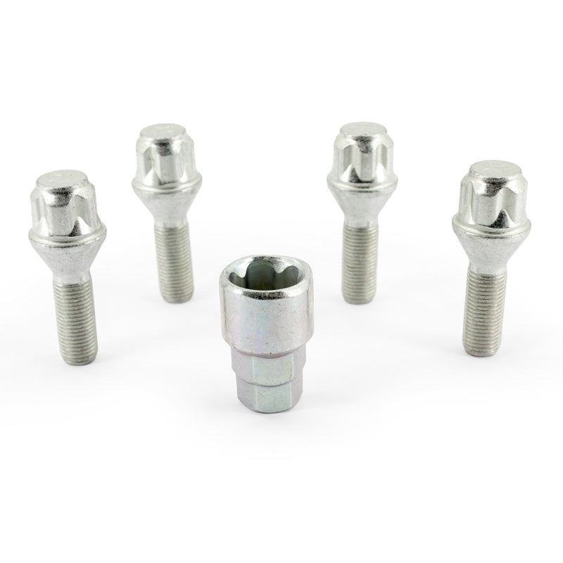 H&R, wielslotset M12x1.25x30mm conisch - 4 wielslotbouten incl. adapter