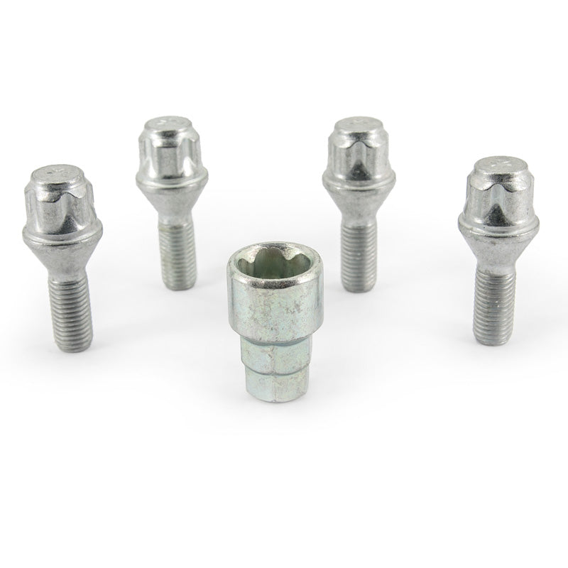 H&R, jeu d'antivols de roue M12x1.50x26mm conique - 4 boulons antivol de roue, adaptateur inclus