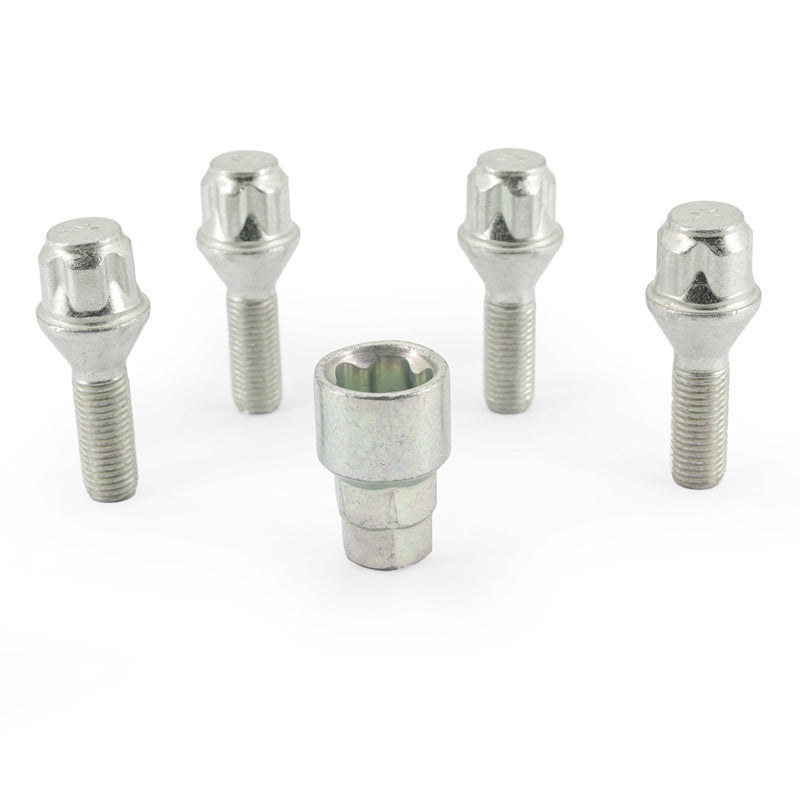 H&R, wielsluitset M12x1.50x30mm conisch - 4 wielslotbouten incl. adapter