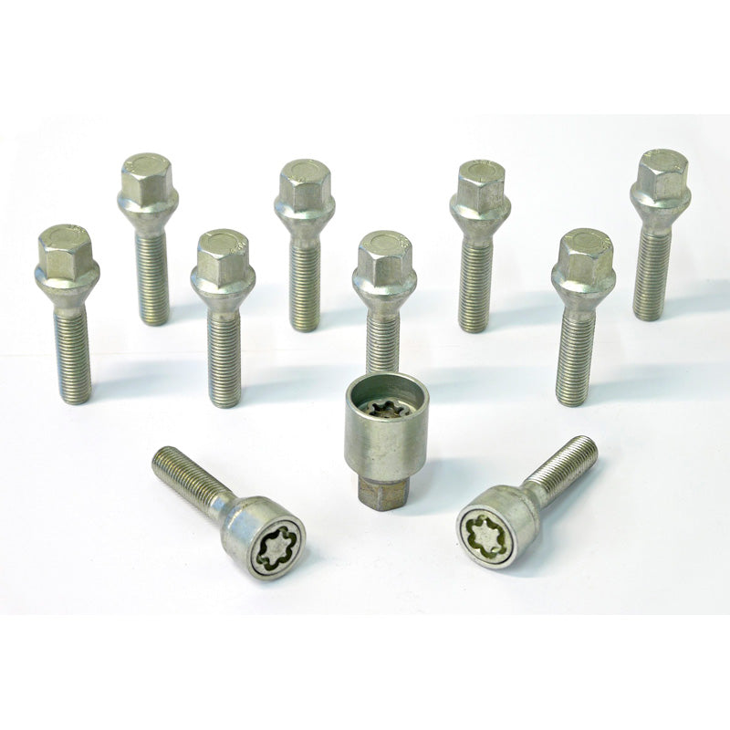 H&R, set wielbouten met conische kop M12x1.50 - lengte 38mm - 10 st. - incl. wielsloten