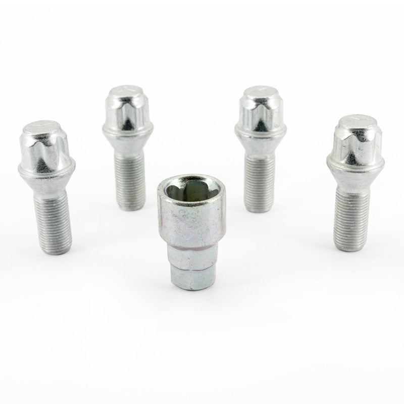 H&R, Jeu d'antivols de roue M14x1.25x28mm Conique - 4 boulons antivol de roue incl. adaptateur