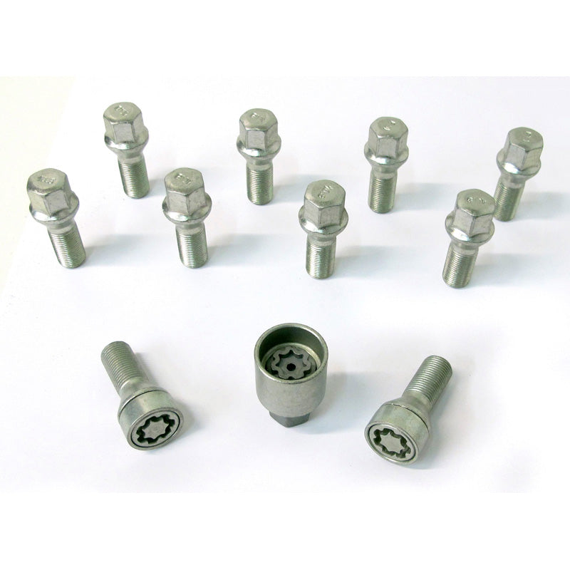 H&R, Wheel bolt Set Taper-Head M14x1.25 - length 48mm - 10 pcs. - incl. wheel-locks