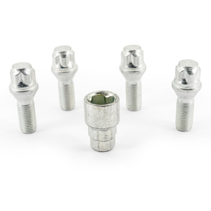 H&R, kit d'antivols de roue M14x1.50x28mm conique - 4 boulons antivol de roue avec adaptateur