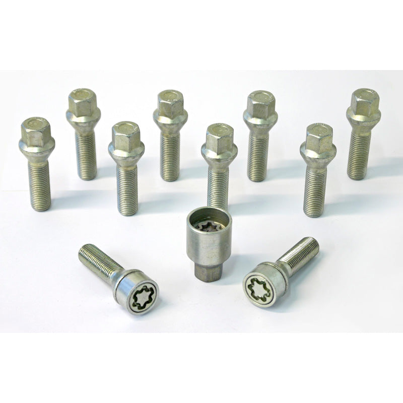 H&R, Kit de boulons de roue à tête conique M14x1.50 - longueur 43 mm - 10 pcs. - incl. antivols de roue