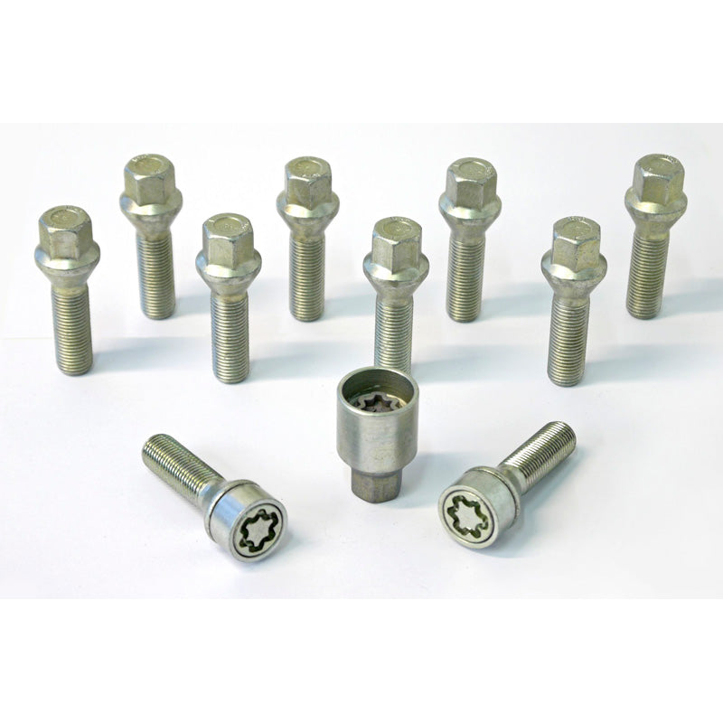 H&R, Wheel bolt Set Taper-Head M14x1.50 - length 45mm - 10 pcs. - incl. wheel-locks