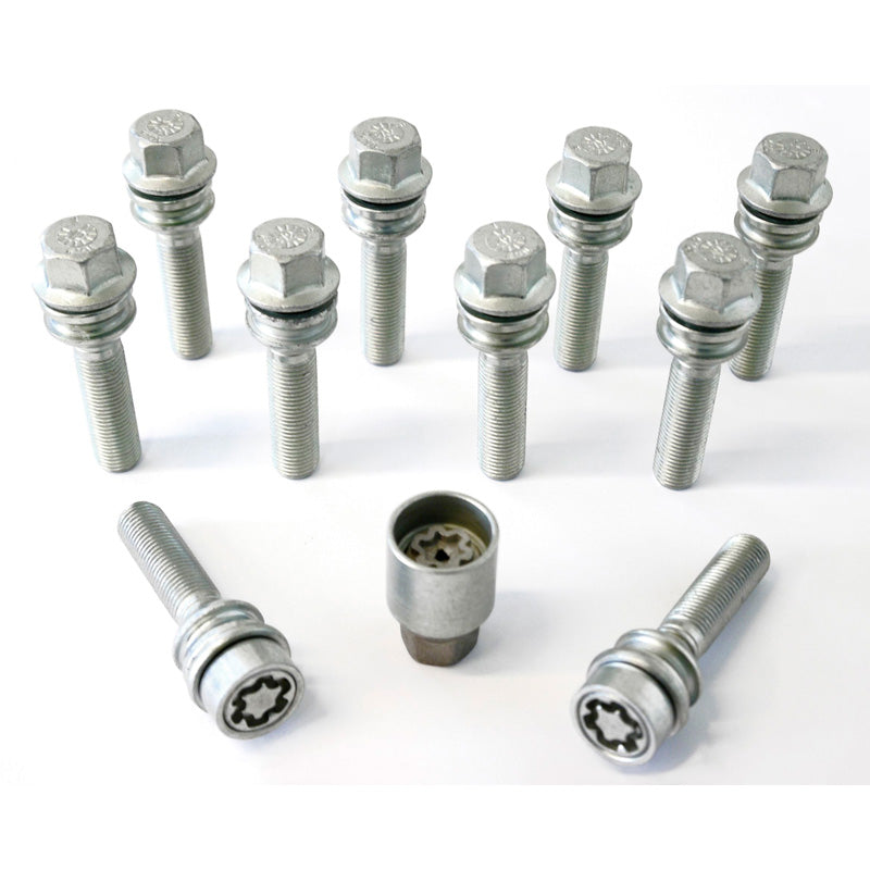 H&R, Kit de boulons de roue à tête ronde avec cône mobile R14 M14x1.50 - longueur 59 mm - 10 pcs - incl. antivols de roue