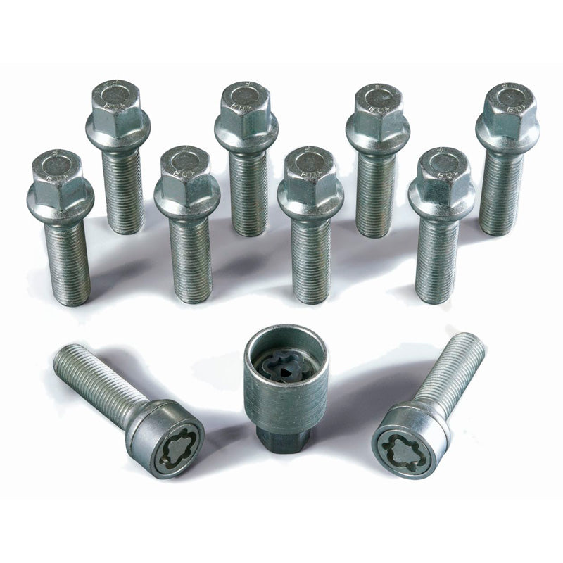 H&R, Wheel bolt Set Round-Head R14 M14x1.50 - length 60mm - 10 pcs - incl. wheel-locks