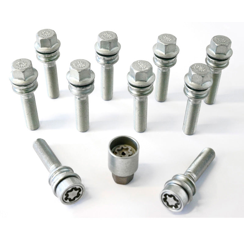 H&R, Kit de boulons de roue à tête ronde avec cône mobile R14 M15x1.25 - longueur 54 mm - 10 pcs - incl. antivols de roue