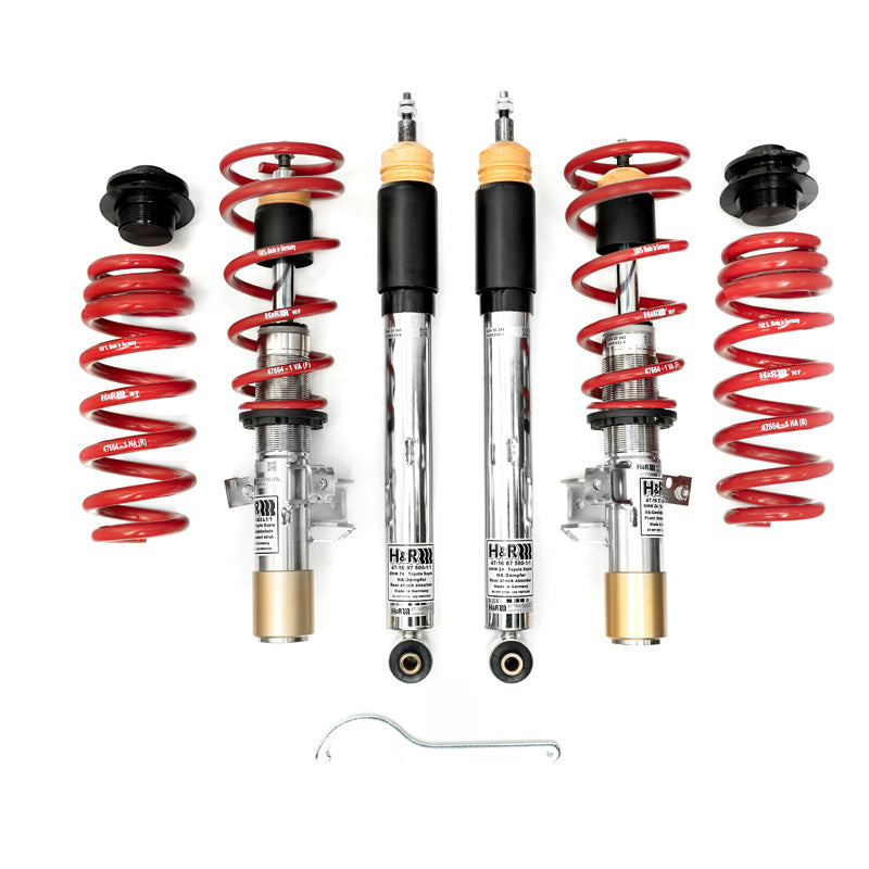 H&R, Twin-Tube Coil Over Kit Version 1, Fits Volkswagen Golf VIII 2020- / Audi A3 (GY) 2020- FA-Load up to 1000kg - Multilink RA - Spring leg 55mm - incl. cancellation kit