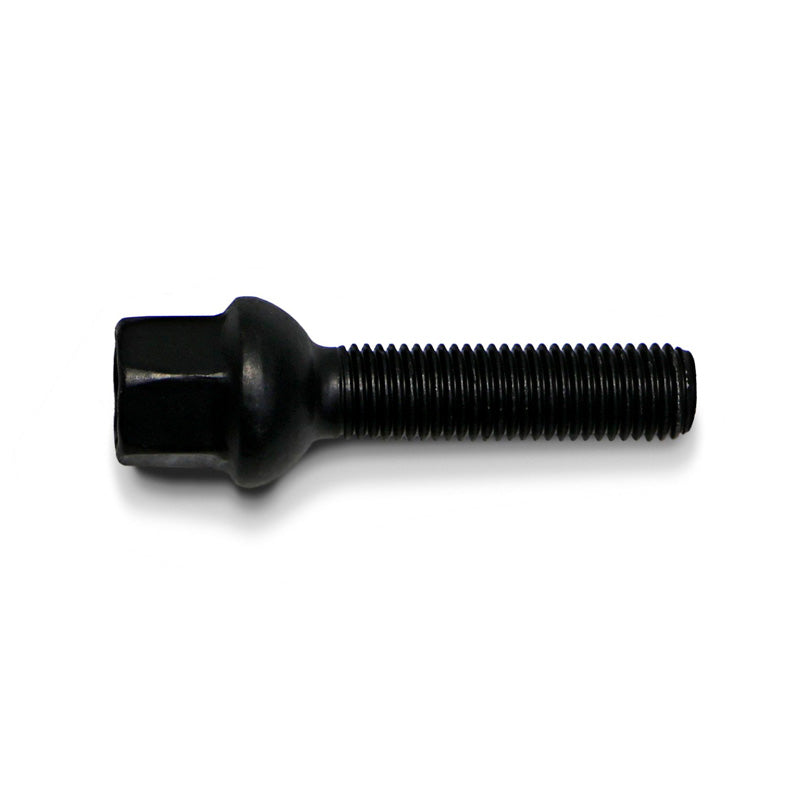 H&R, Wheel bolt Round-Head R12 M12x1.50 - length 50mm - Black (e.g., fits Mercedes)