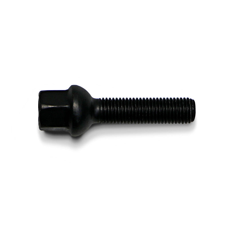 H&R, Wheel bolt Round-Head R12 M12x1.50 - length 55mm - Black (e.g., fits Mercedes)