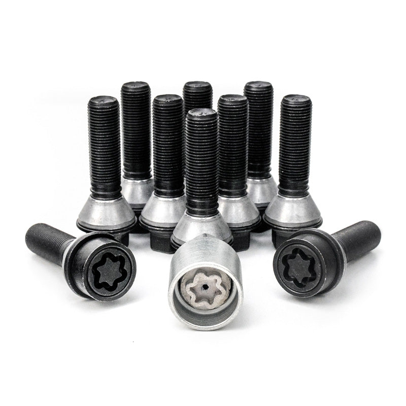 H&R, Wielboutset conische kop met beweegbare conus M14x1.25 - lengte 41mm - Black - 10 st. (bijv. geschikt voor BMW) - incl. wielsloten