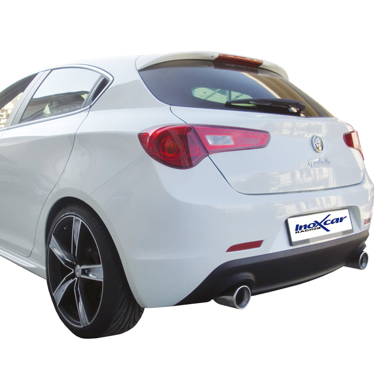 InoXcar, Dubbele sportuitlaat, past op Alfa Romeo Giulietta 1750TB (235HP) 2010- Links/Rechts 102mm