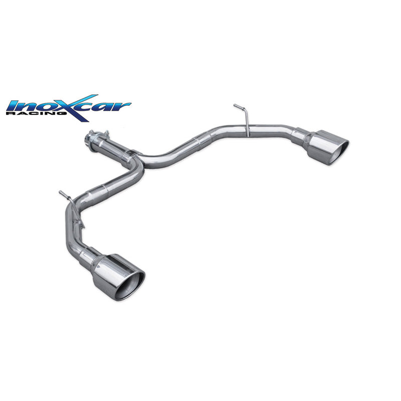 InoXcar, Double sports exhaust, fits Alfa Romeo Giulietta 1750 Tbi 241hp QV 2014- 1x110mm X-Race