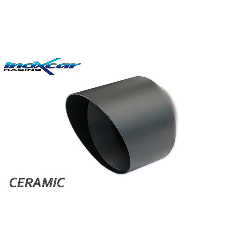 InoXcar, Sport Exhaust, Fits Audi A1 (8X) 1.6 TDI 90hp 1x100mm Black Ceramic