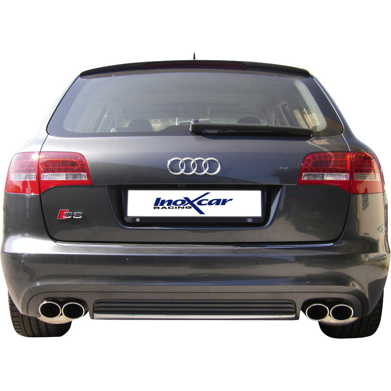 InoXcar, Double échappement sport, compatible avec Audi S6 Avant 5.2FSi Quattro (435HP) 2009- Left/Right 2x90x70mm