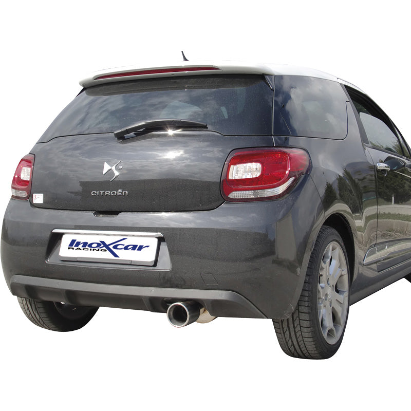 InoXcar, échappement sport, compatible avec Citroën DS3 1.6i 16v Turbo (155HP) 2010- 102mm