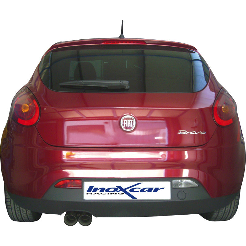 InoXcar, sportuitlaat, past op Fiat Bravo 1.4 T-Jet Sport (150HP) 2007- 2x80mm Racing