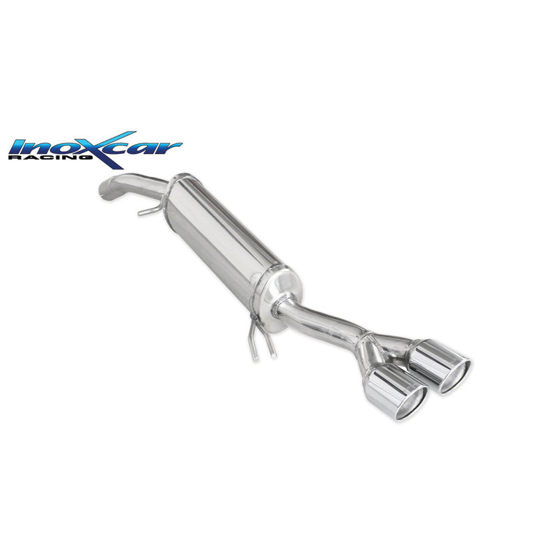 InoXcar, sportuitlaat, geschikt voor Fiat New Bravo (198) 1.4 T-Jet Sport 150hp 2007- 2x80mm X-Race