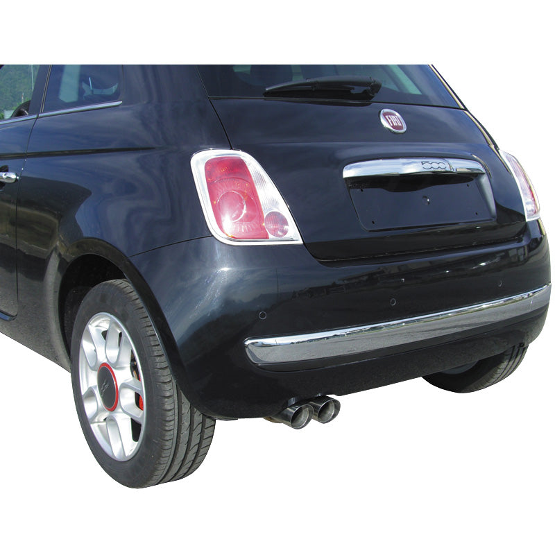 InoXcar, échappement sport, compatible avec Fiat 500 1.4 16v (100HP) 2007- 2x70mm Racing