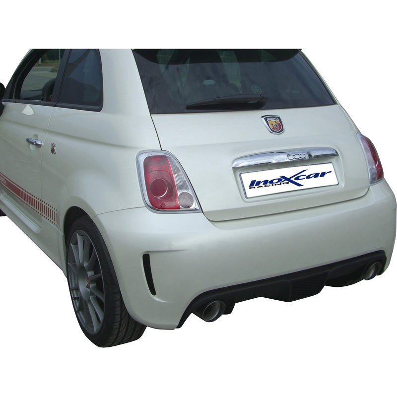 InoXcar, double échappement sport, compatible avec Fiat 500 1.4T Abarth 2008- gauche/droite 102mm Racing
