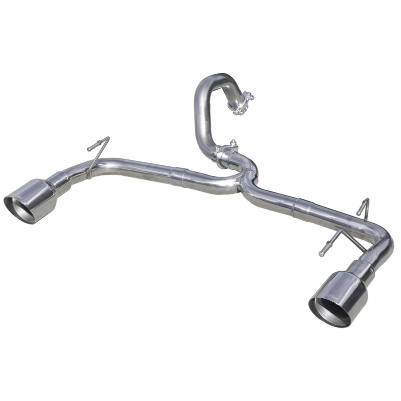 InoXcar, Double sports exhaust without damper, fits Fiat 500 Abarth 1.4T-Jet (135-160HP) 2008- + Cabrio 2010- 102mm Racing (Ø48mm)