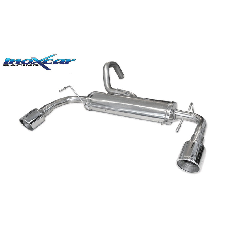 InoXcar, Double sports exhaust, fits Abarth 695 180hp 2009- 1x100mm X-Race