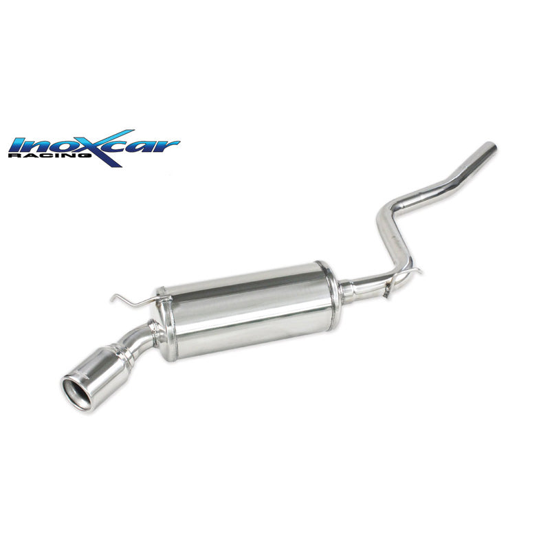 InoXcar, échappement sport, compatible avec Fiat Cinquecento 0.9 40hp/1.1 Sporting 54hp 1994- 1x80mm
