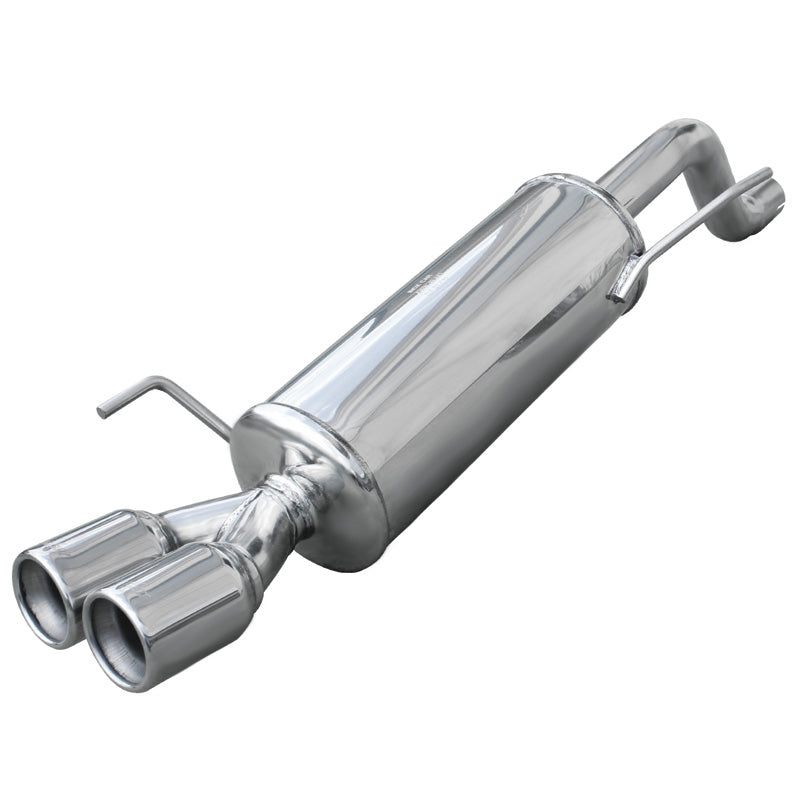 InoXcar, sportuitlaat, geschikt voor Fiat Grande Punto 1.4T-Jet (155HP) 2007- 2x80mm (Ø60mm)
