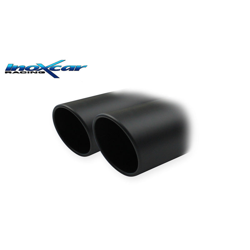 InoXcar, Sport exhaust, fits Ford Fiësta VII 1.6 ST 182hp 2013- Ø 54 2x80mm X-Race Black Matt