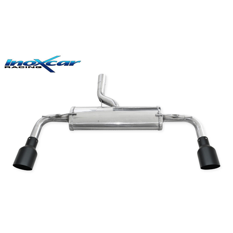 InoXcar, Dual sport exhaust, fits Mini Countryman 1.6 Cooper S (184HP) 2010-2016 Ø55mm Left/Right 100mm Ceramic Black