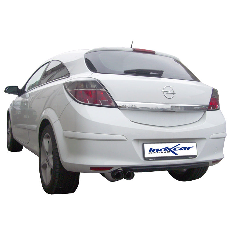 InoXcar, sportuitlaat, past op Opel Astra H GTC 1.6T (180HP) 2007- 2x70mm Racing