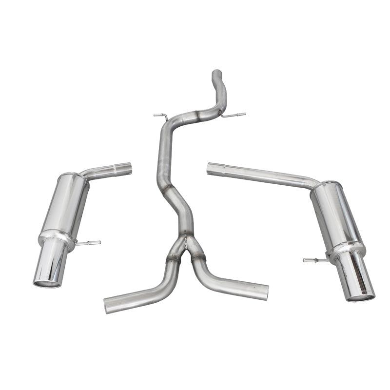 InoXcar, Dual Sport Exhaust + Mid Pipe, fits Audi A4 B8 Avant 2.0TFSi/3.2 V6 2WD 2008- Left/Right 100mm X-Race