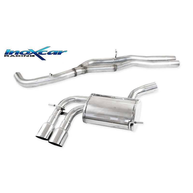 InoXcar, Mid-pipe + Sports Exhaust, fits Audi RS3 2.5 TFSI Quattro 340hp 2011- 2x90mm