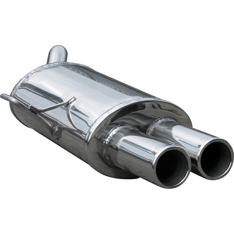 InoXcar, sportuitlaat, past op Renault Clio RS (Fase 2) 2002- 2x80mm