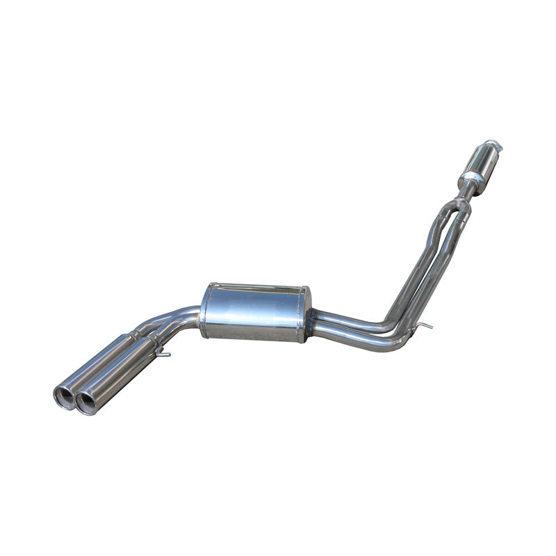 InoXcar, Silencieux intermédiaire + échappement sport, convient à Volvo V70 2.5T AWD R (300ch) 2003-2006 2x80mm Racing