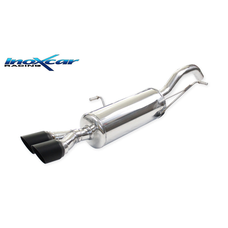 InoXcar, sportuitlaat, past op Peugeot RCZ 1.6 THP 156hp 2010- 2x80mm Keramisch zwart