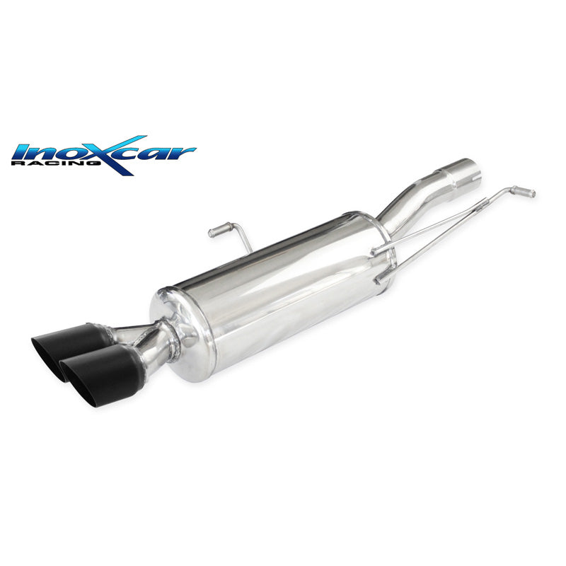 InoXcar, sportuitlaat, past op Peugeot RCZ 1.6 THP 200hp 2010- 2x80mm Keramisch zwart