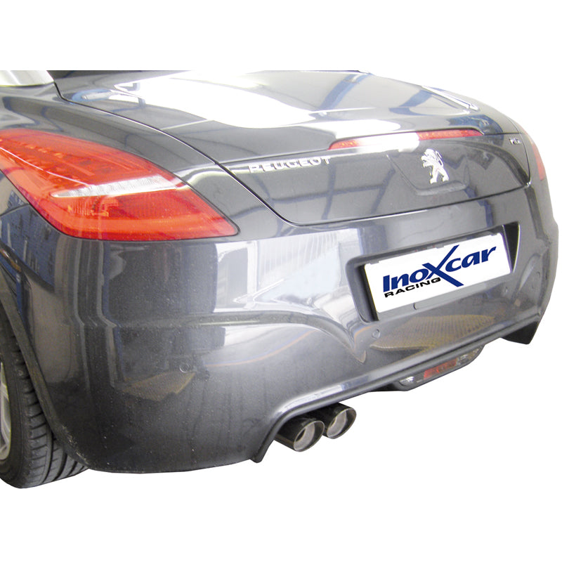 InoXcar, sportuitlaat, past op Peugeot RCZ 1.6THP (200HP) 2010- 2x80mm Racing