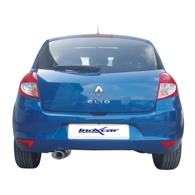 InoXcar, sportuitlaat, past op Renault Clio III 1.2 16v (75HP) 2005- 120x80mm
