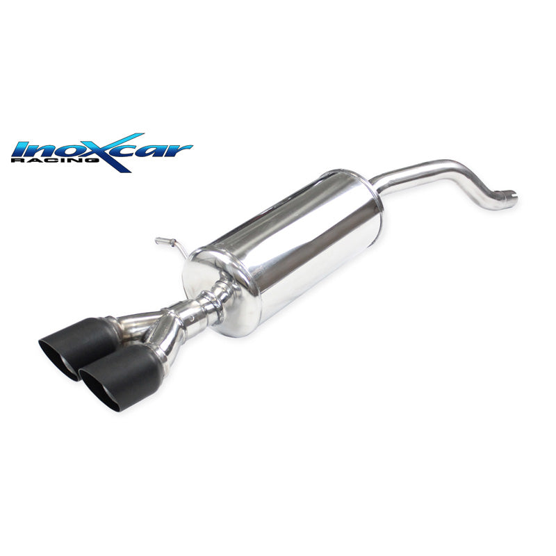 InoXcar, sports exhaust, fits Renault Clio 4 1.2 75hp 2013- 2x80mm Ceramic Black
