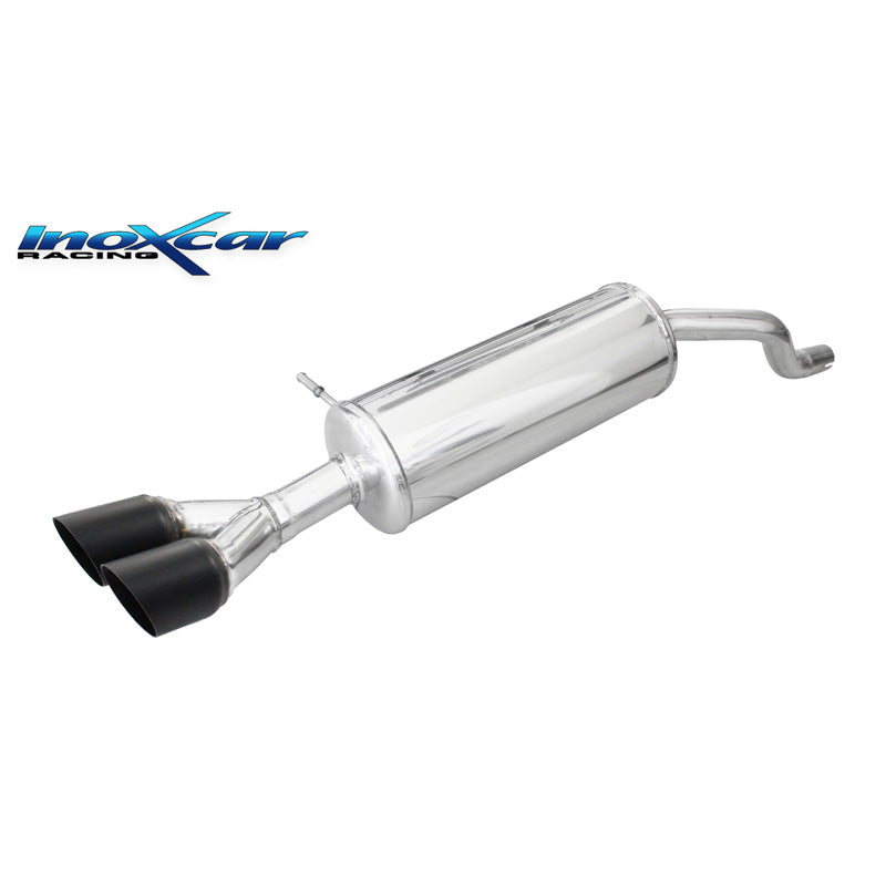 InoXcar, sports exhaust, fits Renault Clio 4 1.5 Dci 75hp 2015- Ø 40 2x80mm Ceramic Black