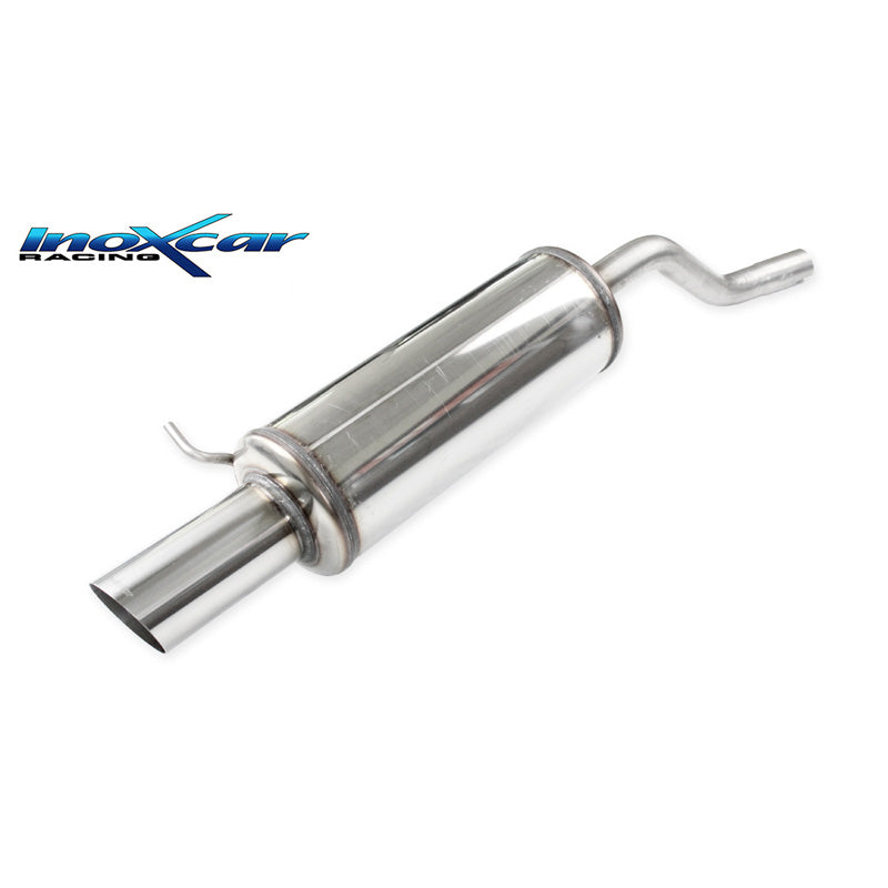 InoXcar, Sport exhaust, fits Renault Twingo MK2 GT Turbo 1.2 100hp 2007- 1x90mm Rally