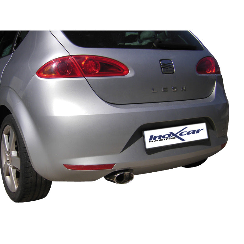 InoXcar, échappement sport, compatible avec Seat Leon 1P 1.6 (102HP) 2005- 120x80mm Oblique