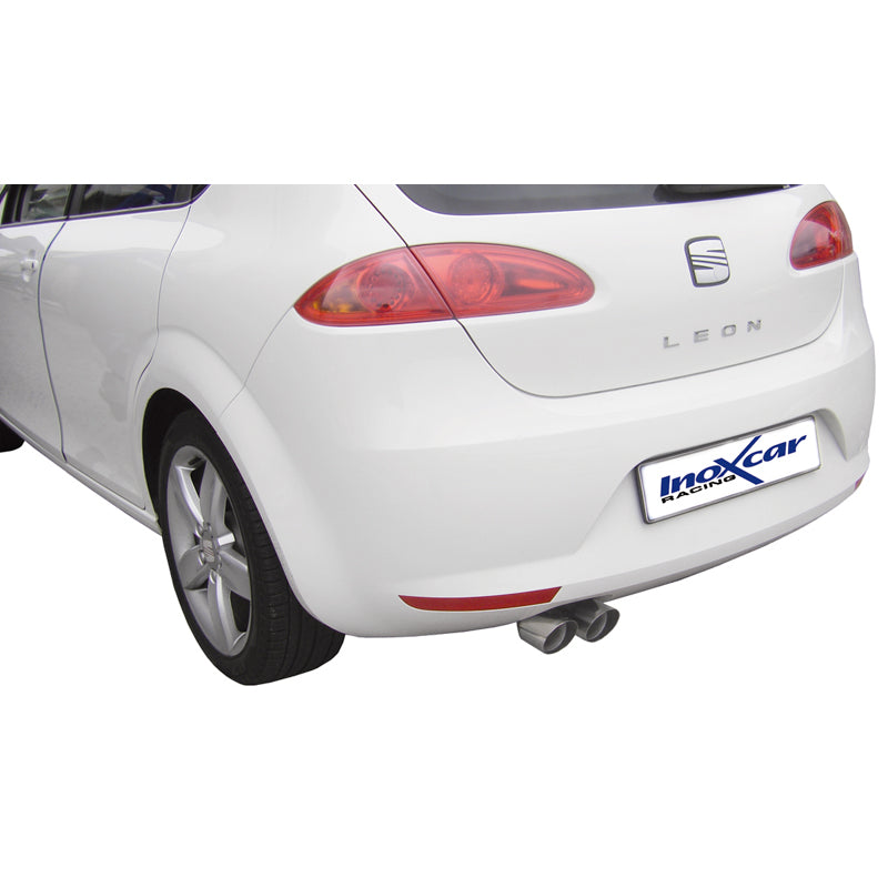 InoXcar, échappement sport, compatible avec Seat Leon 1P 1.4TSi (125HP) 2010- 2x80mm Racing