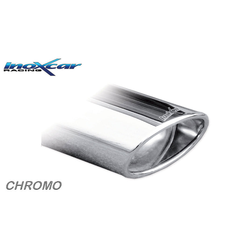 InoXcar, échappement sport, compatible avec Seat Leon 5F 2.0 TDI FR 150hp 2014- 1x120x80mm Oblique