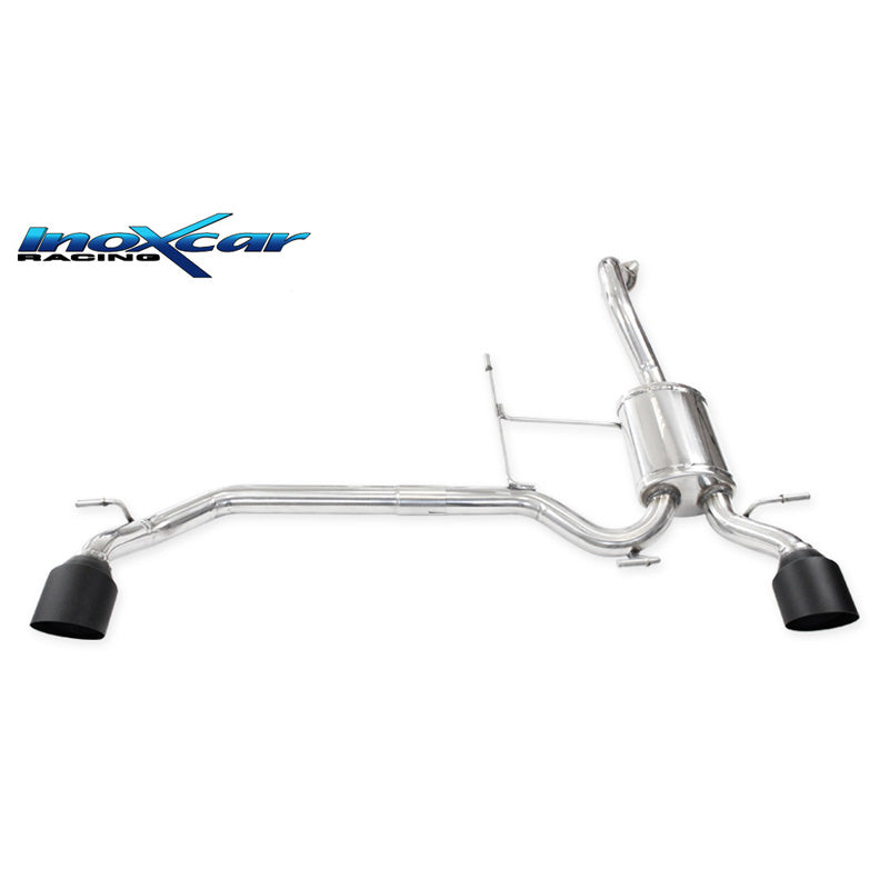 InoXcar, Dual sports exhaust, Fits Suzuki Swift 1.4 Sport 140HP 2018- Left/Right 100mm Black Ceramic