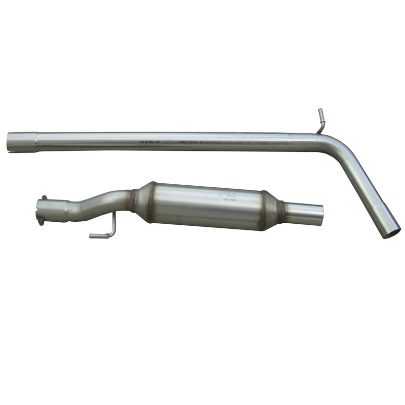 InoXcar, Center muffler, fits Audi A1 1.4TFSi Sport (185HP) 2011- Ø55mm